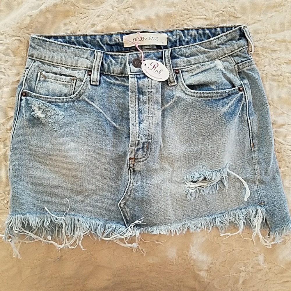 NWT Hidden Jean Skirt
